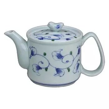 Чайник Yuuki Roman Easy с ситечком для чая, изготовлен в Японии, Hasami Ware, зеленая арабеска