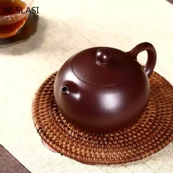 Чайники Yixing большой емкости, фиолетовый глиняный фильтр, чайный горшок Xishi, галстук Guanyin Beauties, чайник ручной работы, бутик-чайный набор, 280 мл 13.2x7.9cm 280ml