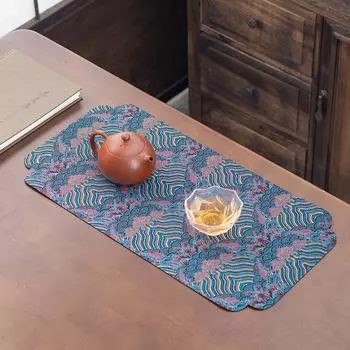 Чайное полотенце в китайском стиле, супер впитывающая плотная чайная салфетка, коврики для стола, аксессуары для чайной церемонии, ретро-настольное чайное полотенце