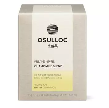 Чайные пакетики с ромашковой смесью OSULLOC в пирамидках (10 сумок) – Премиальный корейский травяной расслабляющий чай 1 box (10 Bags)
