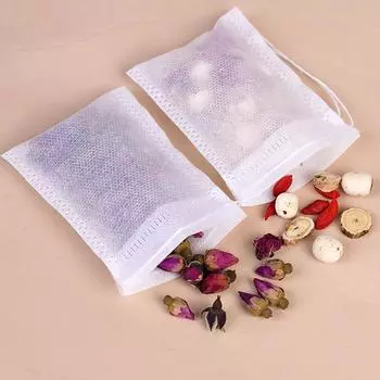 Чайный пакетик Одноразовый чайный пакетик Кукурузное волокно Традиционная китайская медицинская сумка Нетканый пакет Жареный медицинский пакет Пищевой фильтр-мешок 100PCS-1Pack