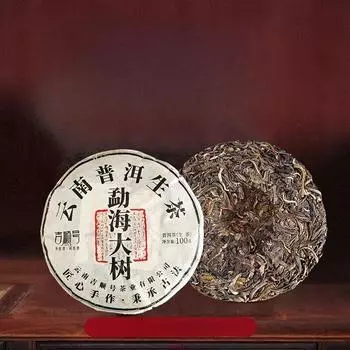 Чайный пирог Юньнань Пуэр Сырой чай Мэнхайский весенний чай 100г