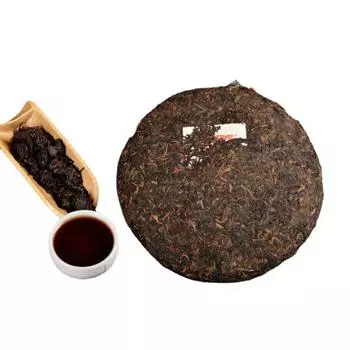 Чайный пирог Тонг Цин Хао Пуэр Иу Mt. Старый чай Спелый пуэр, приготовленный 357г/12.59унц.