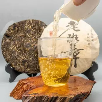 Чайный пирог Yunnan Qizi Pu-erh Sheng 357g Laobanzhang Puerh Tea Пуэр Зеленый чай