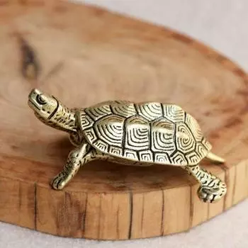 Чайный питомец Черепаха Долголетие Латунная Черепаха Фигурки Черепахи Настольные Украшения Статуэтка Черепахи латунный