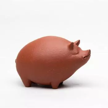 Чайный питомец из фиолетовой глины, чайный питомец, маленькие свинки, китайская грубая керамика, набор для чая кунг-фу, украшение для дома, чайные аксессуары