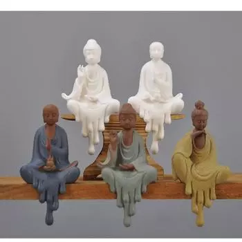 Чайный питомец Китайский Креативный Керамический Цветной Песок Гуаньинь Будда Украшение Витрина Магазина Компания Дом Гостиная Украшение Рабочего Стола