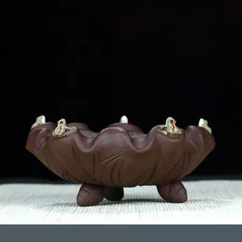 Чайный питомец с изменением цвета Креативный распылитель воды Лист лотоса Лягушка Чайный питомец для чаепития кунг-фу для чайной комнаты Аксессуары для украшения Подарок