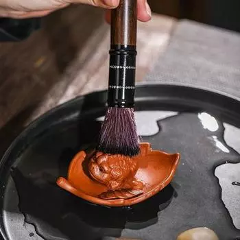 Чайный питомец Yousheng Purple Sand, фигурка золотой жабы на удачу, китайский стиль, аксессуары для чая в стиле кунг-фу для любителей чая, домашний декор дубильная кора