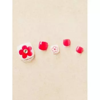 Чайный пресс Daiso Pedi Tip 14 шт. в упаковке Flower Red guitar (wide)