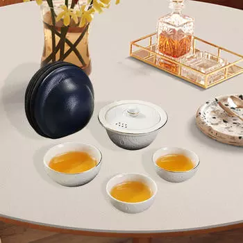 Чайный сервиз для ценителей - идеальный подарок влюбленным чёрный