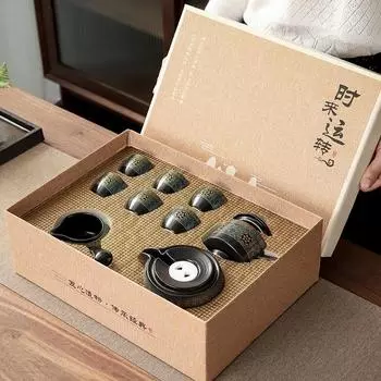 Чайный сервиз для дома, креативная гостиная, полуавтоматический вращающийся чайный сервиз Kungfu, вода для приготовления чая, керамическая чашка для чая, деловые подарки