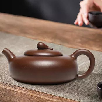 Чайный сервиз из фиолетовой глины с крышкой, подарок для любителей, прочный традиционный китайский горшок для дома