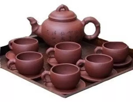 Чайный сервиз из красного бамбука, Исин
