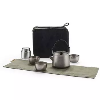 Чайный сервиз Naturehike Titanium, изготовленный из мелкой чайной утвари Ingenious Tea Чай Китайский чай Thank Guest Титан, Размер, Круглый, Легкий, Набор, Чай, Искусство,
