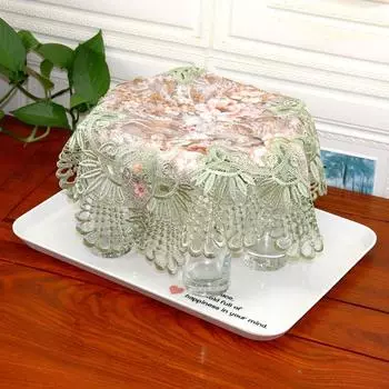 Чайный сервиз, пылезащитный круглый чехол, поднос для чая, пылезащитный квадратный подстаканник, прямоугольный чехол, полиэстер, хлопковая ткань 60 * 60cm