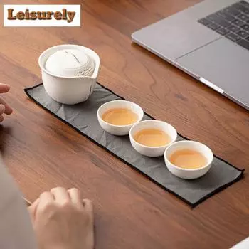 Чайный сервиз Zen Black Pottery Mountain Travel Tea Set, роскошный набор чашек, 1 чайник, 3 чашки, аксессуары для заваривания чая для кемпинга и переносной сумки