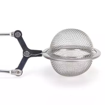 Чайный шарик из нержавеющей стали 4,5 см, ручка для чайного фильтра, шарик для приправ, утечка чая