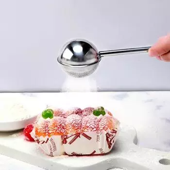 Чайный ситечко Yousheng, 2 шт., сеточка для заваривания чая из нержавеющей стали, мелкий сетчатый шарик для листового чая, легкоочищаемый ситечко для заваривания чая, принадлежности для выпечки, сахарная мука, посыпка A