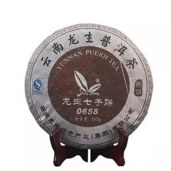 Чайный торт Yunnan Longsheng Puerh 2006 года Classic 0658 Спелый чай Pu er 357г