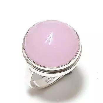 Chalcedony Gemstone Handmade 925 Sterling Silver Gift Jewelry Ring Size 9 q1R98