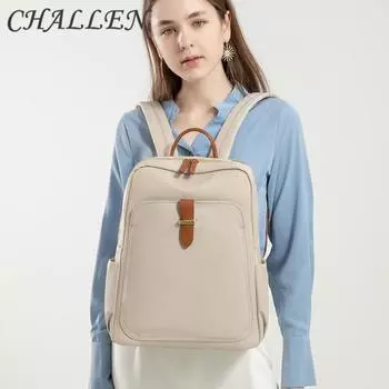 CHALLEN Компьютерная сумка Простой универсальный рюкзак из ткани Оксфорд Весенне-летний повседневный дорожный рюкзак M темно-серого