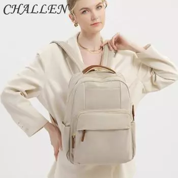 CHALLEN различные сумки через плечо, новый простой холщовый дорожный рюкзак, большая вместительная сумка для компьютера коричневый