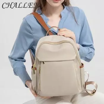 CHALLEN, универсальный и практичный рюкзак для отдыха, женский новый рюкзак из ткани Оксфорд, противоугонный рюкзак, дорожная сумка большой вместимости M чёрный