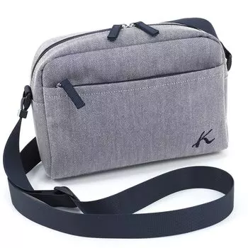 Chambray Fabric Crossbody Shoulder Bag Dark Blue 10101 [Kitamura] R-0754 Women s [Navy]