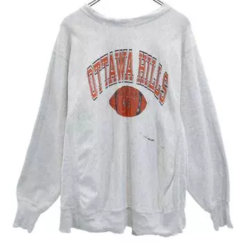 Champion 80s Made in USA Tricot Tag Vintage College Long sleeve Reverse Weave Sweatshirt trainer Men s Used