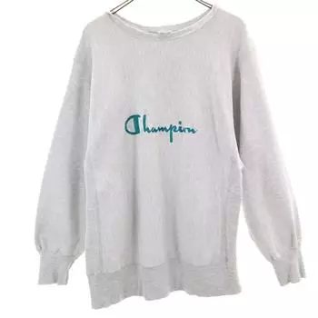 Champion 90-х годов Старый вышитый ярлык Сделано в США Толстовка с длинным рукавом Reverse Weave Свитшот тренажер Мужской Б/У
