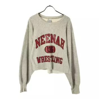 Champion 90s Made in USA Embroidered Tag Old 3-Layer Reverse Weave Print Long sleeve trainer Men s Used