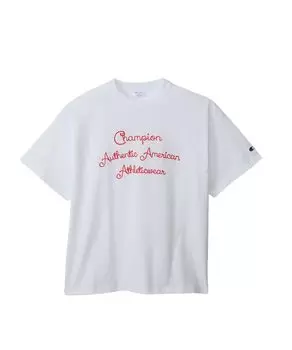Champion Casual Short Sleeve USA Garment Relax Graphic Logo Crew Men s T-Shirt, White, 100% Cotton, Wash, Fit, Print, Neck, C3-B327