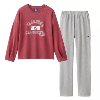 Champion Dark Red CVC Cardboard Knit Long Sleeves and OL8824 Women s Loungewear, Pants,