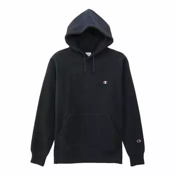 Champion ФУФАЙКА (Старая модель) Толстовка-парка, длинный рукав, подкладка с начесом, вышитый логотип One Point, толстовка с капюшоном, базовая, мужская, темно-синий, M