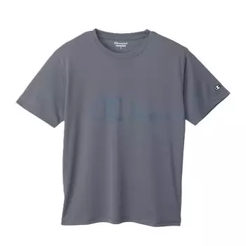 Champion Футболка с коротким рукавом, короткий круглый вырез, большая УФ-быстросохнущая графическая резиновая футболка с коротким рукавом, базовая серебристая футболка, рукав, горловина, размер, защита, 100% полиэстер,