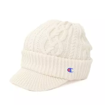 Champion Knit Newsboy вязаная шапка с полями вязаная косами цвета слоновой кости свободный размер слоновая кость