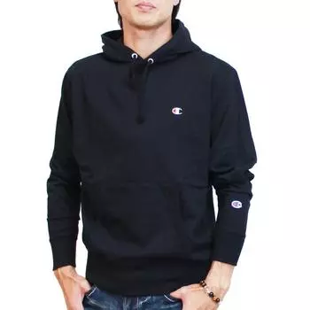 Champion Толстовка-парка Толстовка с длинным рукавом из флиса Стандартная вышитая эмблема One Point Всесезонная тренировочная одежда Спортивная толстовка с капюшоном