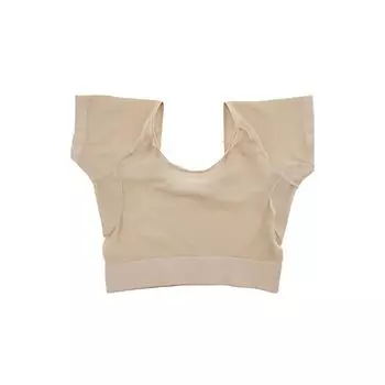 Chandini Padded Undershirt for Underarm Sweat Sweat Hand Short One Size Fits Beige Sweat-Absorbing Summer, Protection, Breathable, Stain-Resistant, бежевый
