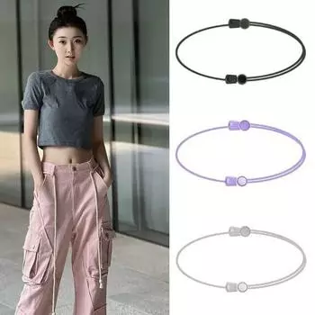 Changing Top Styles Adjustable Band Croptuck Elastic Shirt Cutting Tape Crop Tuck Band Tool Women M чёрный