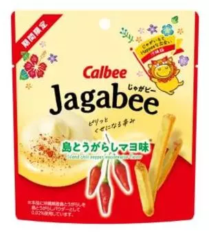 channel limited Calbee Jagabee Island chili pepper mayo flavor 36g x 12 bags [Sales item]