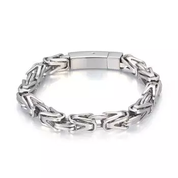 Chao Ren Хип-Хоп Византийский Браслет Простой Модный Уличный Стрельба Легкая Поверхность 8mmv Император Титановая Сталь Мужской Браслет