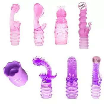 «Chaochuzhi AV Stick Jumping Egg & Massage Head Cover Vibration Accessories» Squirt finger glove