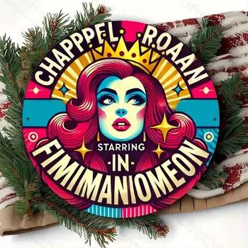 Chappel Roan Металлическая настенная живопись, винтажный алюминиевый знак. Идеально подходит для декора дома или офиса.. Надежный подарок, подойдет для бара и улицы. L белый