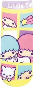 Character Jacquard Socks Sanrio Kiki Lala Tile for Adults Women JGS0817 [J s Planning] & (22-24cm)