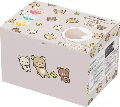 Charamix Rilakkuma 3D маска в штучной упаковке KG07501 San-X флизелин (для взрослых)