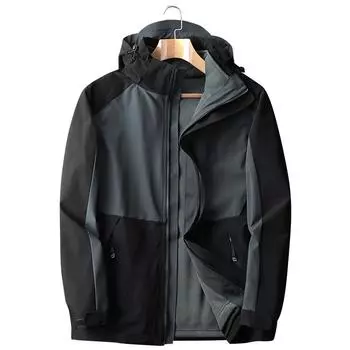 Charge Coat Три в одном Съемный комплект из двух частей для осени и зимы с плюшевой флисовой внутренней подкладкой M