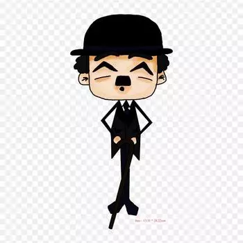 Чарли Чаплин Dibujo Бродяга рисунок утюгом на термопереносной печати виниловые нашивки наклейки для одежды DIY аппликации моющиеся нашивки