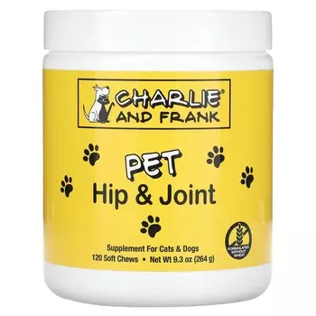 Charlie and Frank, Pet Hip & Joint, for cats and dogs, 120 soft chews, 9.3 oz (264 g)