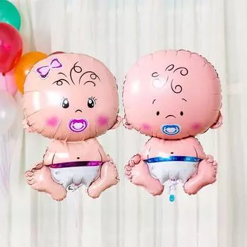 Милый Очаровательный Синий Детский Декор Соска День Рождения Розовый Мальчик Воздушные Шары Фольга Вечеринка Девочки Дети Новый Baby Shower Мультфильм синий